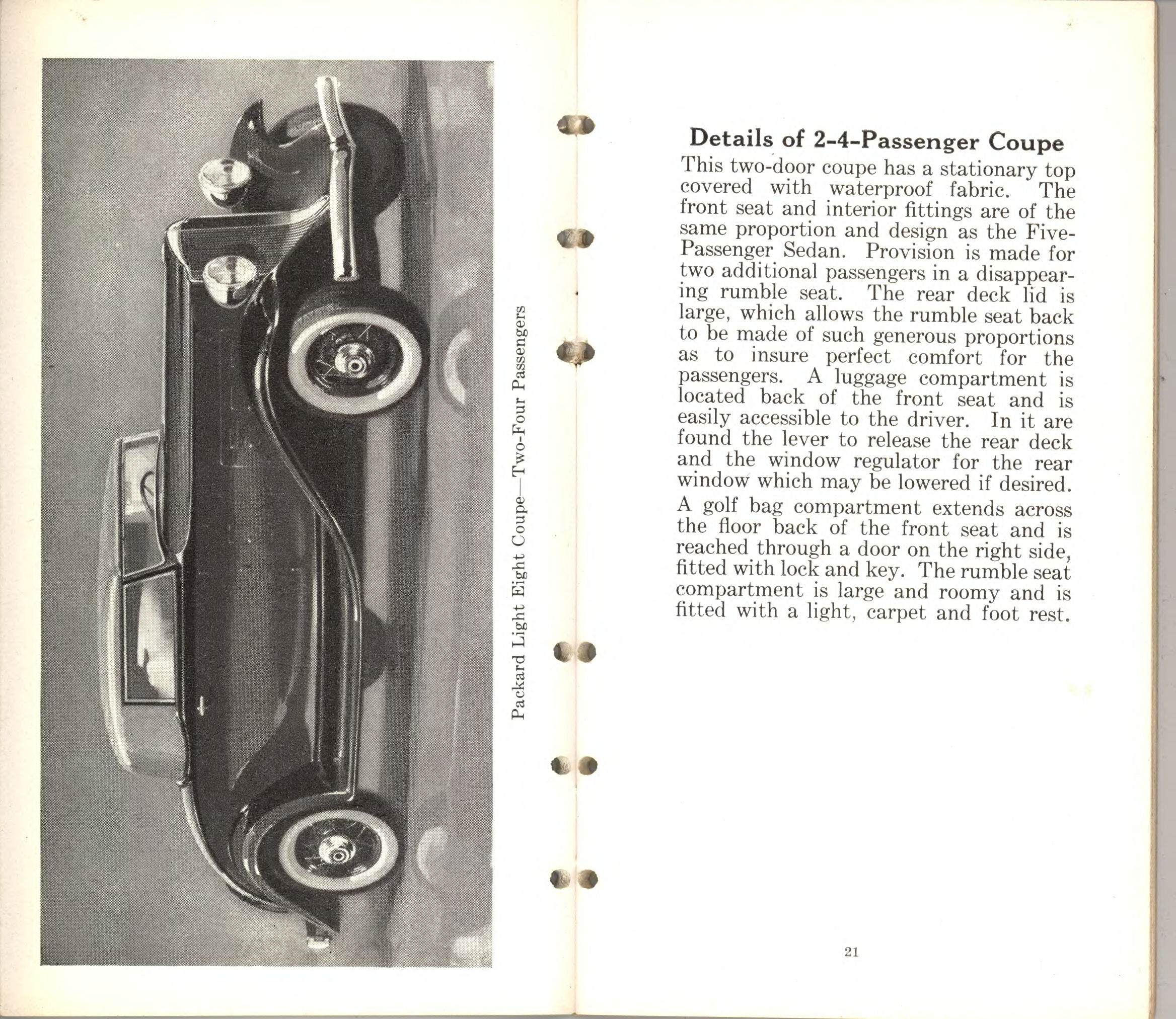1932 Packard Light Eight Data Book Page 17